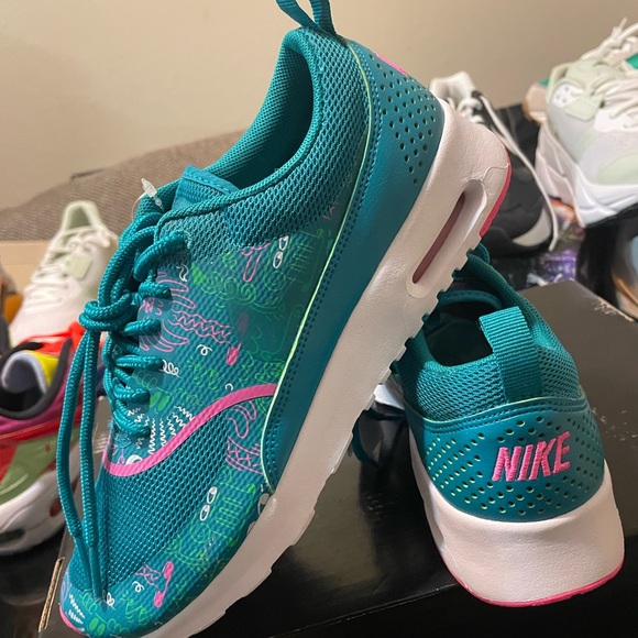 Nike Air Max Thea Print /Rio Teal-Pink Blast Women Shoe size 7 brand New No Box - Picture 6 of 8